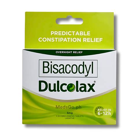 DULCOLAX Bisacodyl 5mg - 1 Pack x 4 Tabs price in the Philippines ...