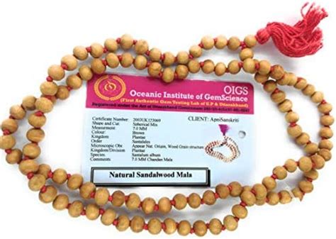 Apnisanskriti Chandan Mala (Sandalwood Rosary) for Jaap and for men and ...