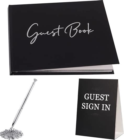 Amazon.com: Wedding Guest Book Reception, Guest Sign In Book with Pen ...