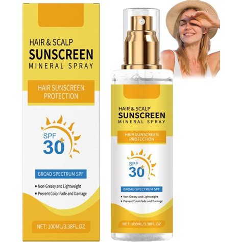 Hair & Scalp Sunscreen, SPF30 Hair & Scalp Sun Protection Spray, Hair ...