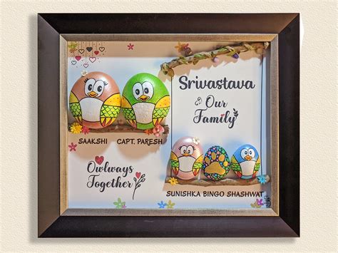 Twigs of Togetherness Pebble Art (14x12 Inches) – Personalized Family ...