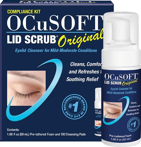 Amazon.com: OCuSOFT Lid Scrub PLUS - Pre-Moistened Leave-On Eyelid ...