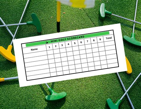 Mini Golf Printable Scorecard, Miniature Golf Scorecard, Mini Golf ...