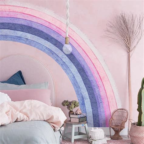 SOEWIOU Large Boho Rainbow Wall Decals Watercolor Half India | Ubuy
