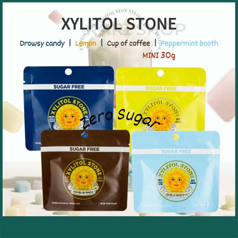 [ Xylitol Stone ] No Sugar Diet Mini zipper bag 30g/ 70g 10kcal Korean Oral Care Candy | Shopee ...