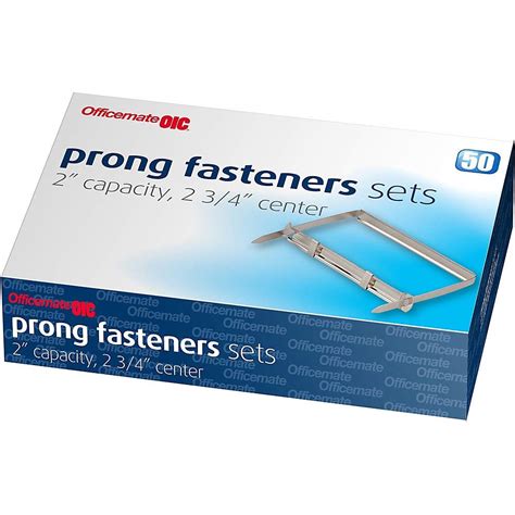 Officemate Prong Paper Fasteners, 2 inch Capacity, 2.75 inch Base, Box ...