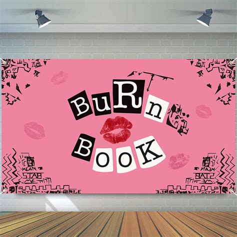 Buy Unbess Mean Girls Party Backdrop Banner Hot Pink Burn Book ...