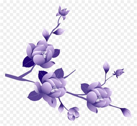 Purple Flower Clipart No Background Image, Plant, Flower, Blossom HD ...