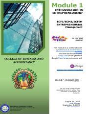 Introduction to Entrepreneurship Module PDF 的图像结果