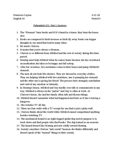 Short Summary Of Fahrenheit 451 Part 1 at James Vance blog