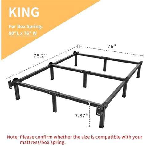 Superay Metal Bed Frame, 9-Leg Bed Base 8 inches Support for India | Ubuy