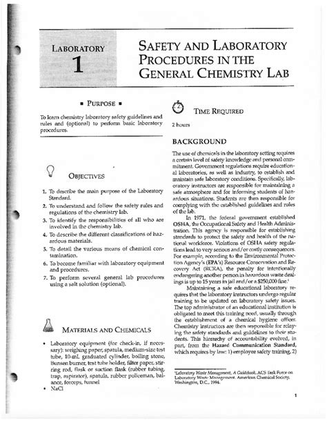 Peller 1 Safety and Lab Proc in Gen Chem Lab - CHE 131 - Studocu