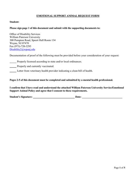 free emotional support animal letter pdf