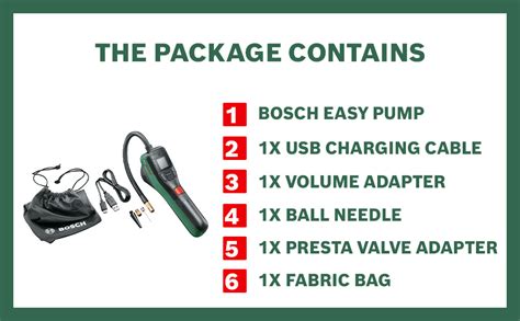 Bosch Easy Pump Cordless Bike Tyre Inflator, Portable Electric Air Pump ...