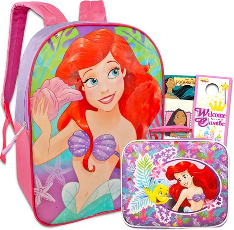 Amazon.com: Fast Forward Disney The Little Mermaid Backpack with Lunch ...