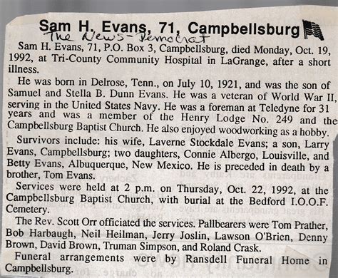 Carroll County Obituaries