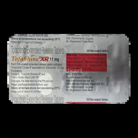 TOFASHINE XR 11MG TABLET 10'S Price, Uses, Side Effects & Substitutes ...