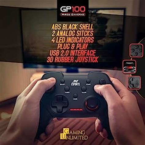 Ant Esports GP 100 Gaming Wired Gamepad Controller Joysticks for PC ...