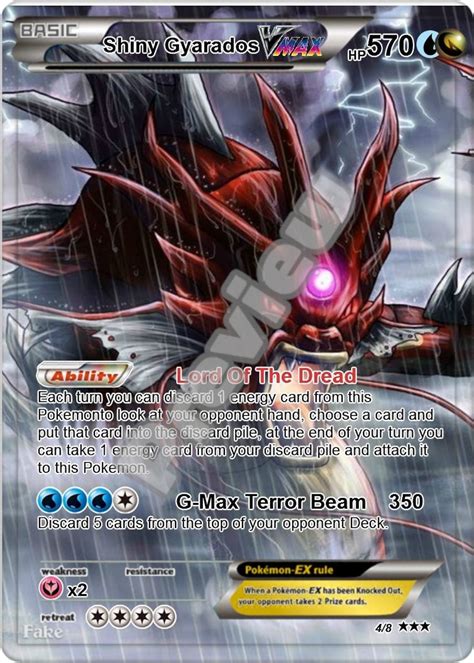 Shiny Gyarados VMAX Pokemon Card - Etsy
