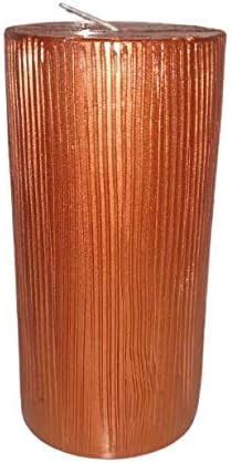 Floryn Decor Rustic Finish Copper Big Pillar Candle | Big 3 * 12 inch ...
