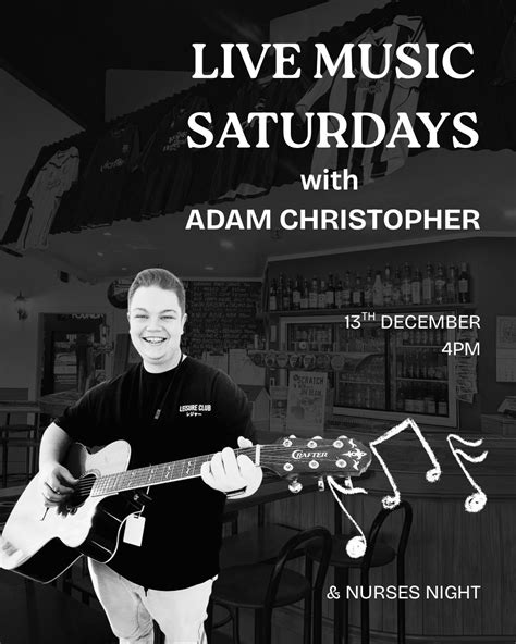 Live Music - Adam Christopher & HB Nurses Night, 270 Gloucester Street ...