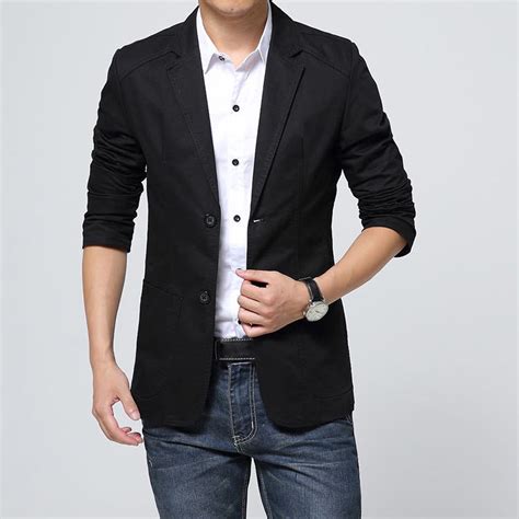 EQWLJWE Mens Suit Blazer Sport Coat Lightweight Two Button Business ...