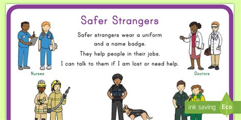 Safer Strangers Poster (teacher made)
