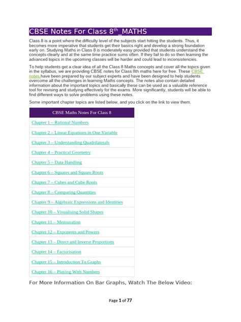 Image result for Class 8 Math CBSE Chapter