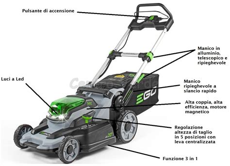Rasaerba a Batteria EgoPower LM2001 a SPINTA da 4ah Completo