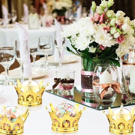 Buy Gold Fillable Crown with Dome Party Favors Decorative Crown Candy ...