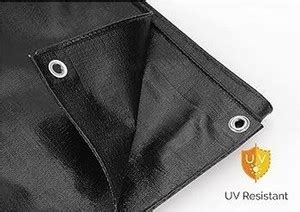 hos TARPULINE 18X24 FEET BLACK 200 GSM Tent - For protection sheet for ...
