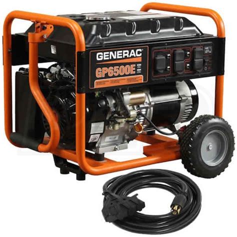 Generac 6515 GP6500E - 6500 Watt Electric Start Portable Generator w ...