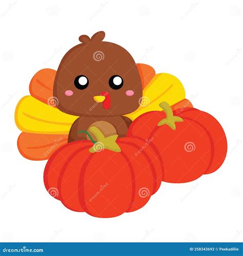 Cute Thanksgiving Holiday Celebrate Turkey Bird Illustration Vector ...