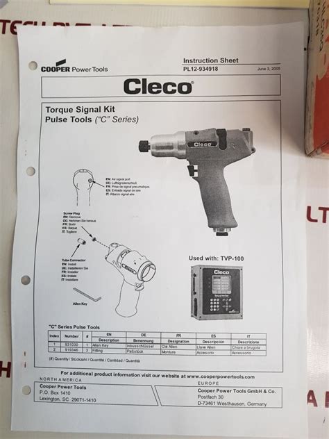 Cleco 11Pthlc35Q Torque Signal Kit Pulse Tools – Aeliya Marine
