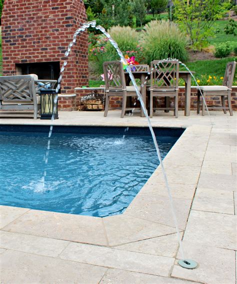 Deck jets on the sides of a vinyl pool. | Pool water features, Swimming ...