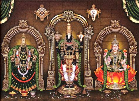 Sri Tirupati Venkateswara Swamy (Balaji) With Padmavathi And Lakshmi ...