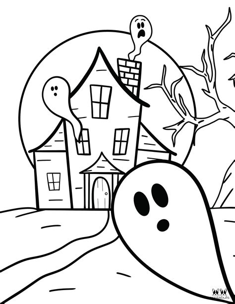 Ghost Printable Coloring Pages