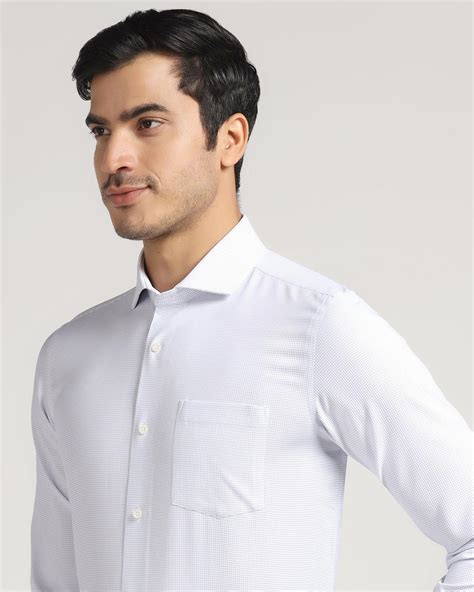 Formal Blue Textured Shirt - Daze