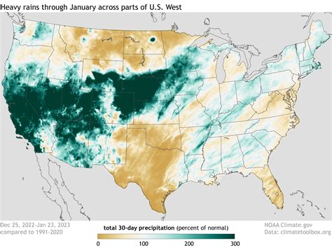 Images and Media: US_percentnormalprecip_30days_23Jan2022.jpg | NOAA Climate.gov