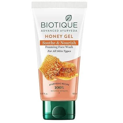 Biotique Honey Gel Soothe & Nourish Foaming Face wash | Soap Free ...