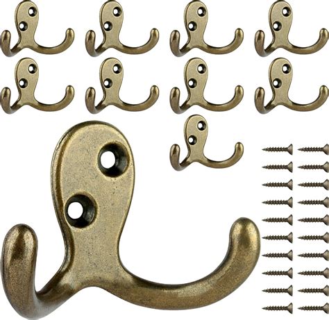 IBosins 10 Pack Heavy Duty Double Prong Coat Hooks India | Ubuy