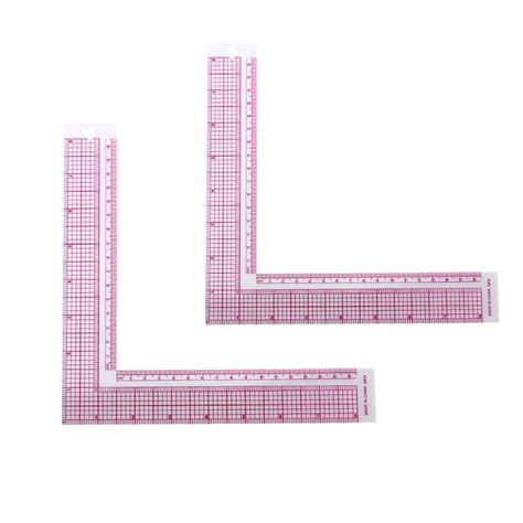 2Pcs 5808 Built-in Square Ruler Corner Ruler L-Shaped Ruler Garment ...