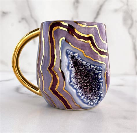 Amethyst Geode Mug, Crystal Mug, Crystal Coffee Mug Handmade From ...