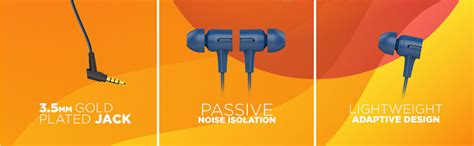 boAt Bassheads 102 in Ear Wired Earphones with Mic(Jazzy Blue) : Amazon ...