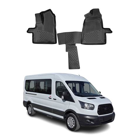 2015-2020 Ford Transit Floor Mats Liners Full Set All Weather Black ...