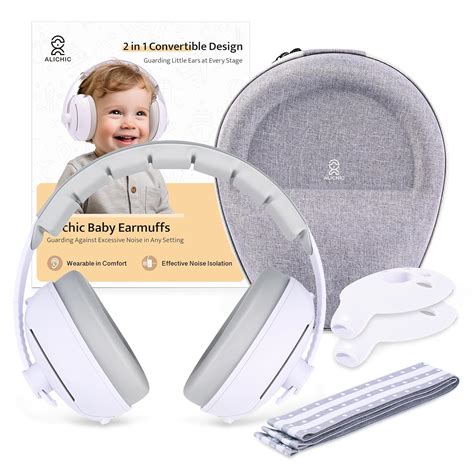 Amazon.com: ALICHIC 2-in-1 Convertible Design Baby Earmuffs Noise ...