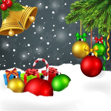 Premium Vector | Christmas ornament background