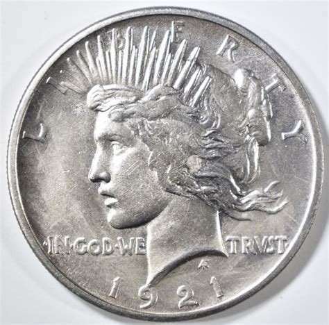 1921 PEACE DOLLAR BU