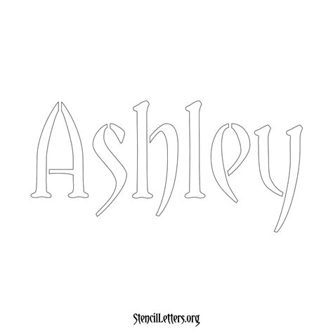 Ashley Free Printable Family Name Stencils with 6 Unique Typography and ...