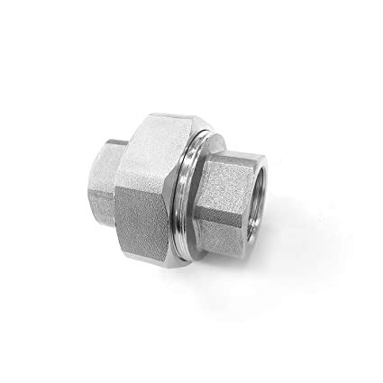 Aolemi Stainless Steel Pipe Fitting Union 1/2 Inch NPT Female x NPT 1/2 ...